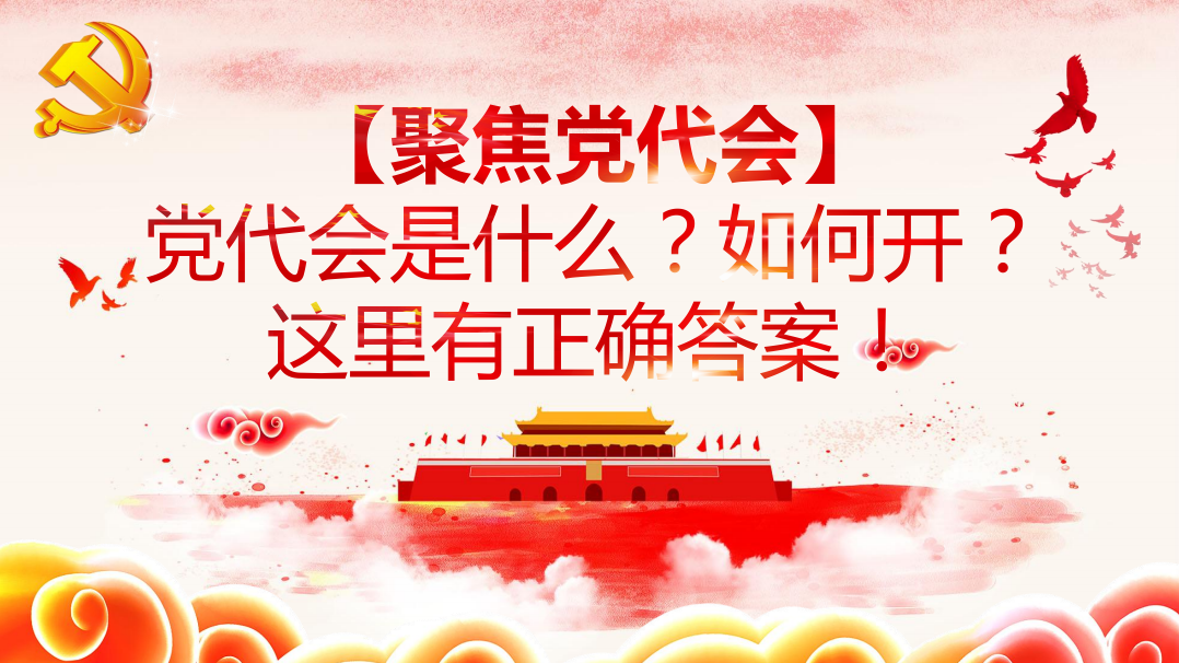 【聚焦黨代會】黨代會是什么？如何開？這里有正確答案！